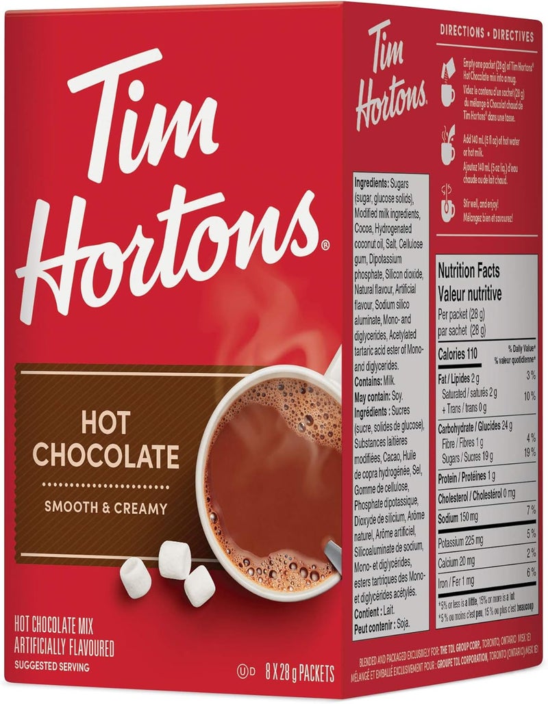 Tim Hortons Hot Chocolate Packets - Smooth & Creamy, 8 x 28g - Image 5